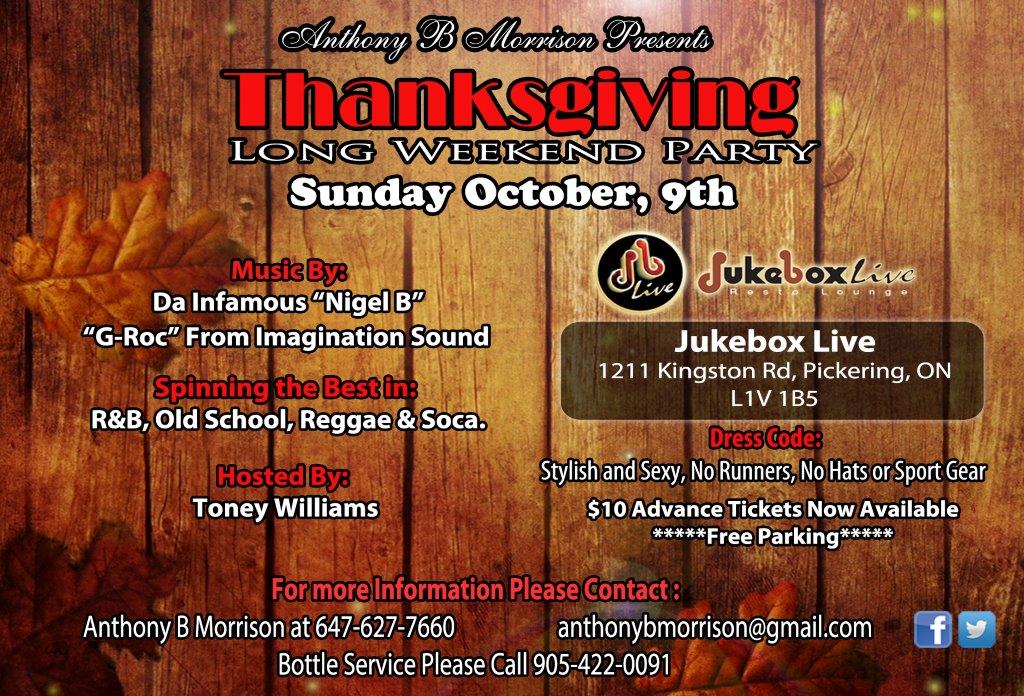 Thanksgiving Long Weekend Sunday