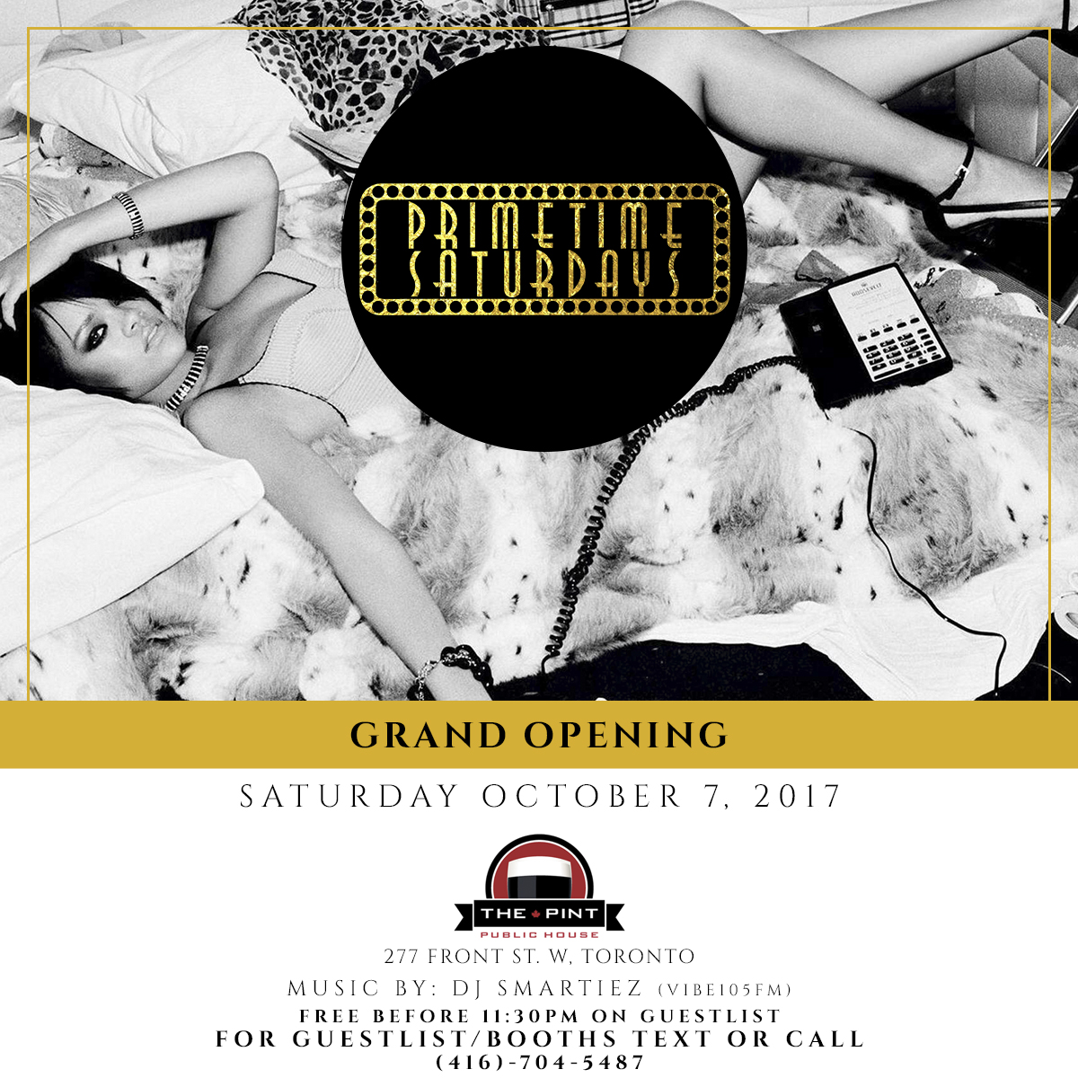 PRIMETIME TORONTO SATURDAYS | THE PINT PUBLIC HOUSE