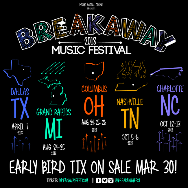 Breakaway Music Festival 2018 - Friday & Saturday Tickets 