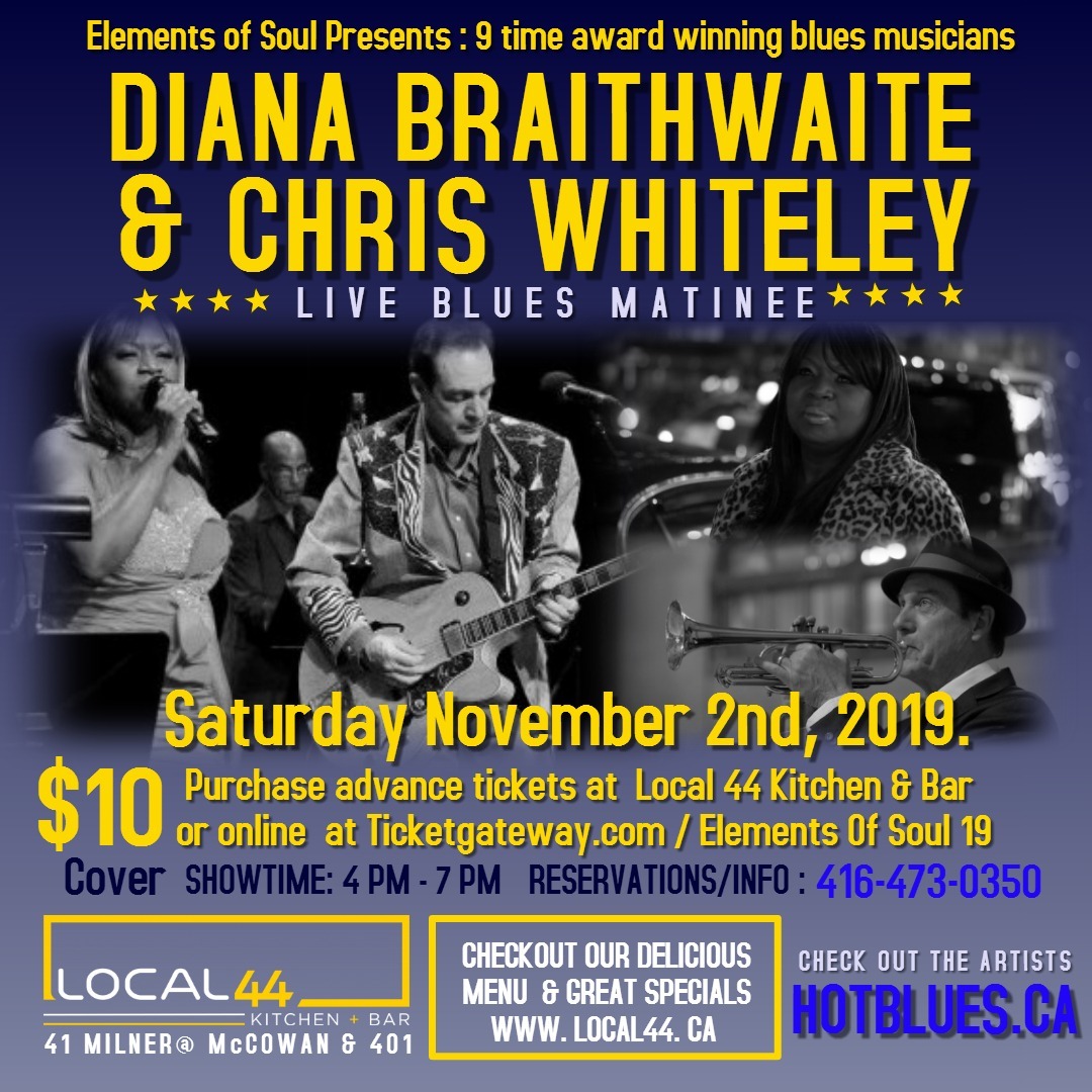 Elements Of Soul - Diana Braithwaite & Chris Whiteley Blues Matinee 