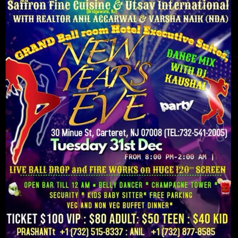 Grand Gala New Year Eve Party In Executive Suits Ball Room At Carteret Nj 