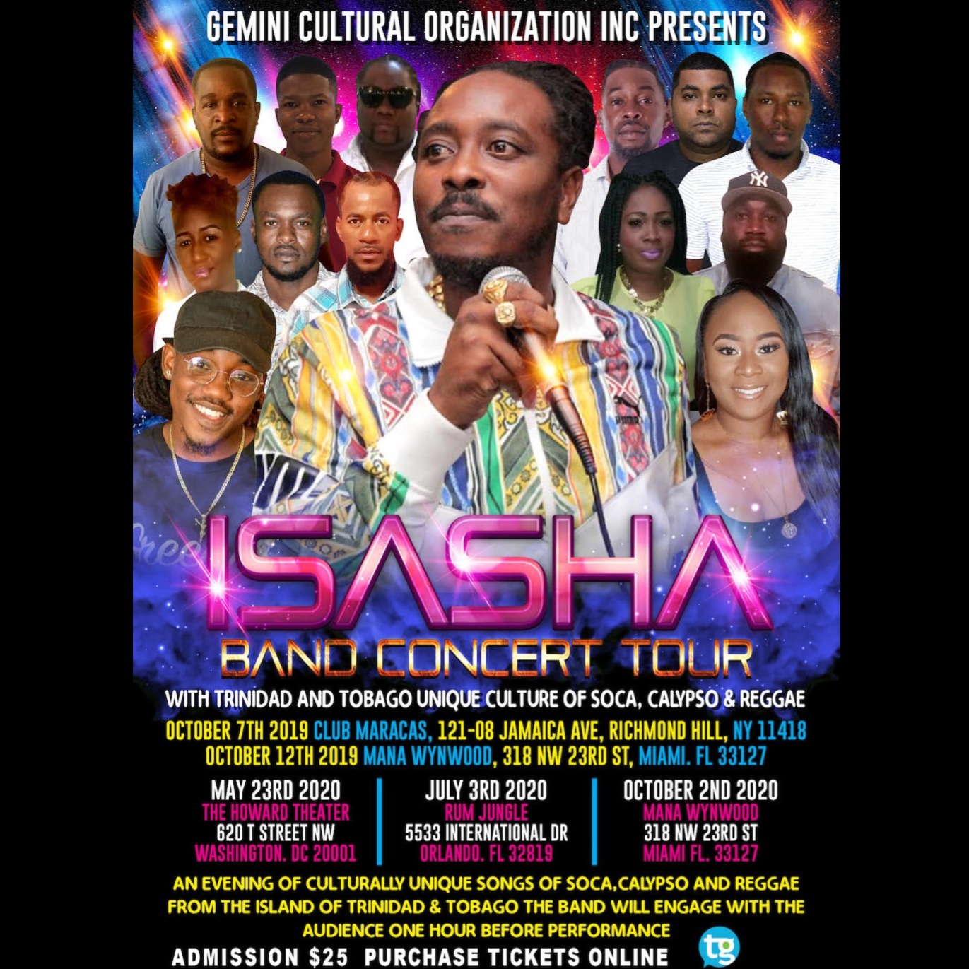 Isasha Band Concert Tour Washington Dc 2020 