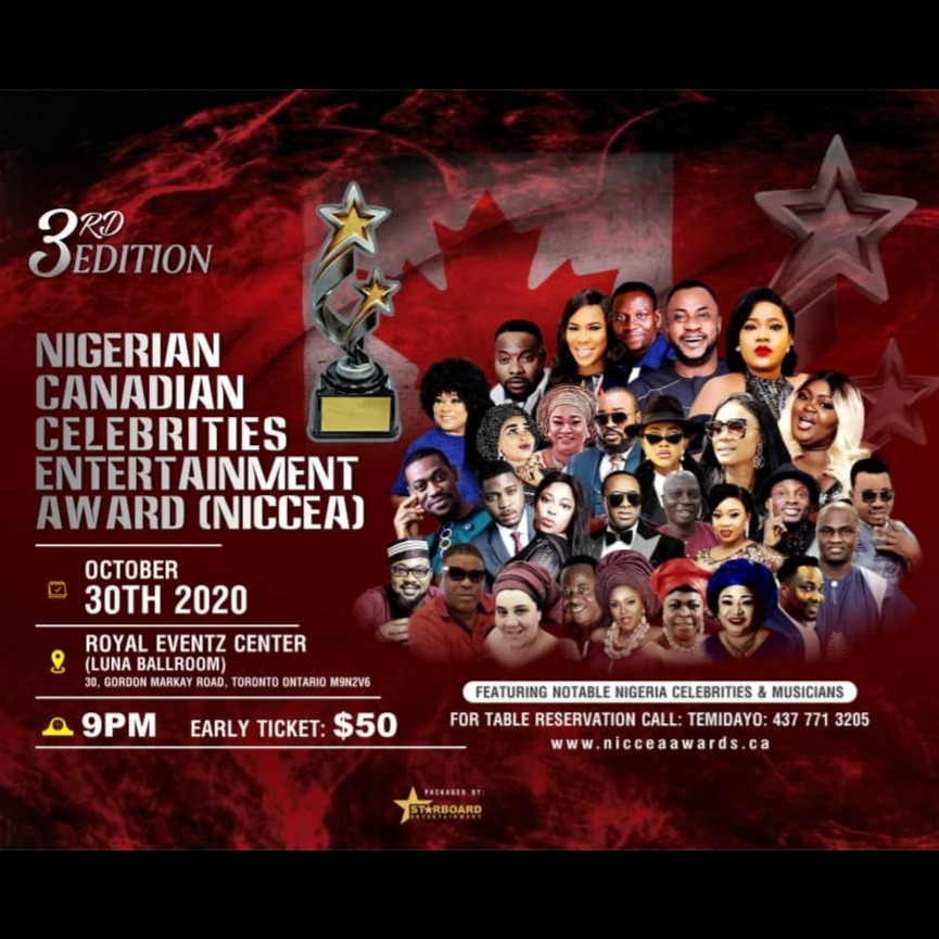 Nigerian Canadian Celebrities Entertainment Award 2020 