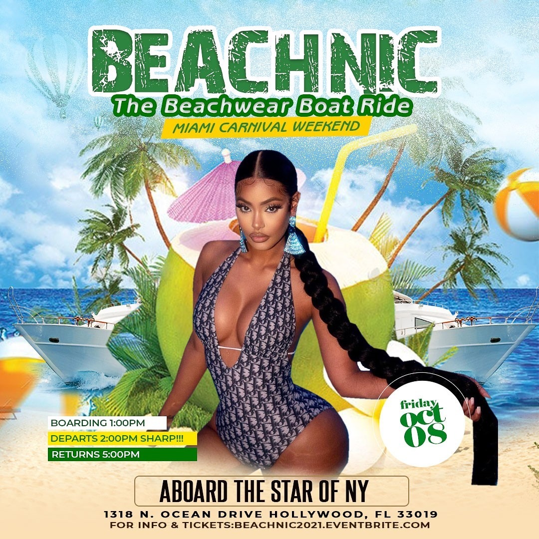 Beachnic The Beachwear Boat Ride Miami Carnival 2021 