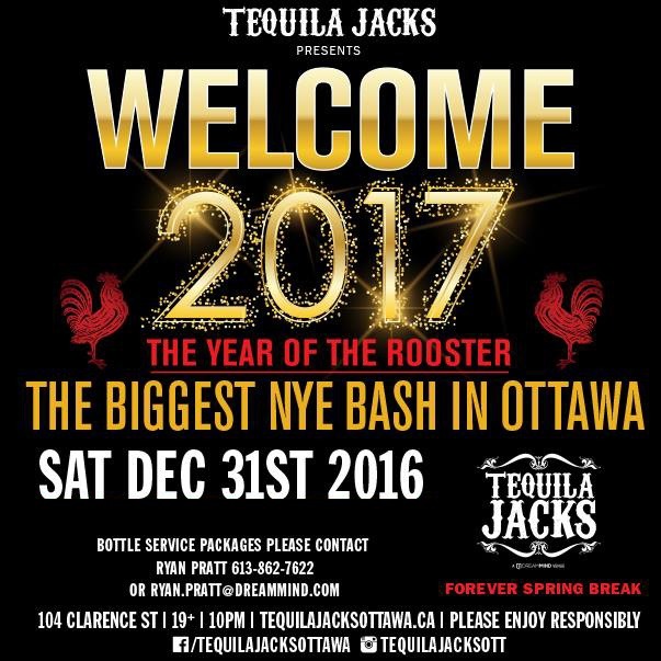 New Years Eve At Tequila Jacks Ottawa // Sat Dec 31st 