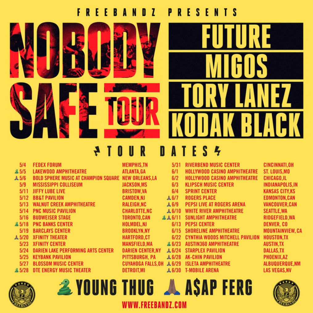 Future, Migos, Tory Lanez & Kodak Black At Barclays Center 