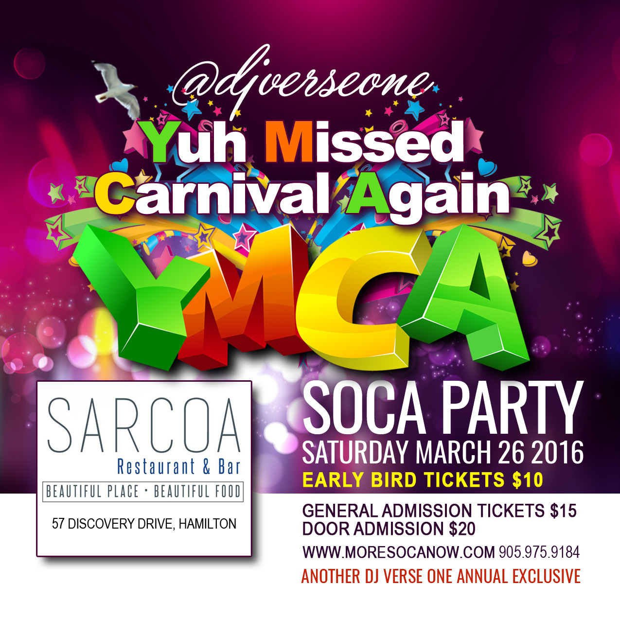 Ymca ~ Yuh Missed Carnival Again (soca Party) 