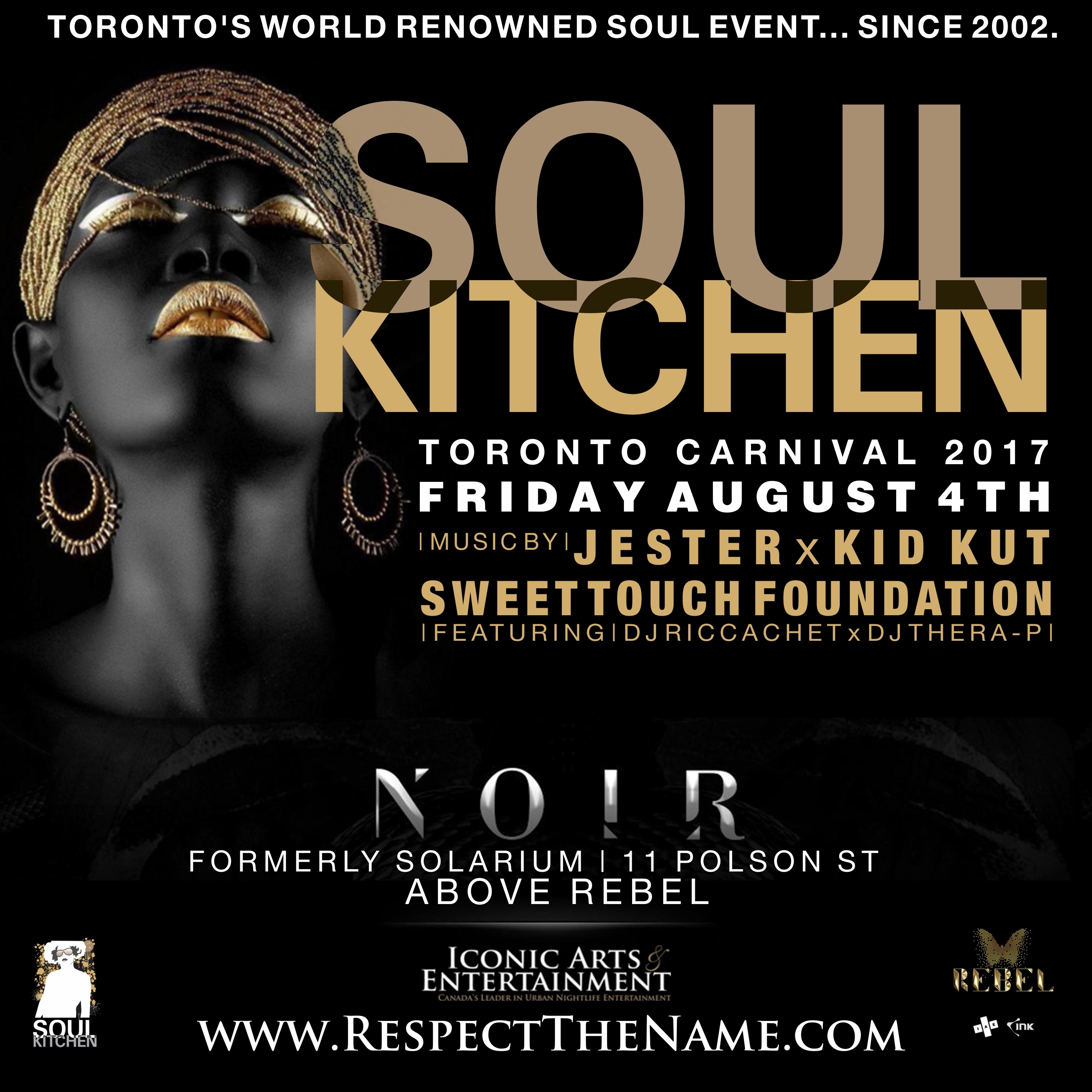 Soul Kitchen - Carnival Edition 2017 | Friday August 4th 2017 | Noir 