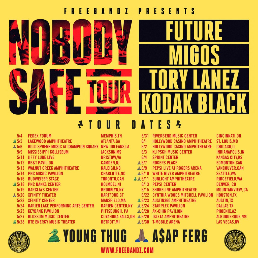 Future, Migos, Tory Lanez & Kodak Black At Pnc Bank Arts Center 