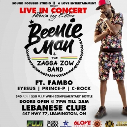 6 Love Alongside Sound Focused Studio Presents : Beenie Man Live In Concert 